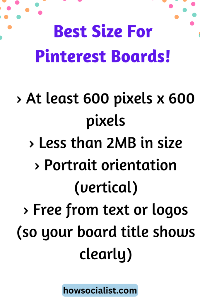 Best Size For Pinterest Boards!